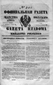 Gazeta Rządowa Królestwa Polskiego 1848 IV, No 245