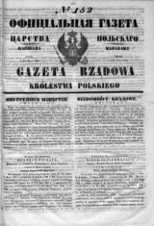 Gazeta Rządowa Królestwa Polskiego 1852 III, No 152