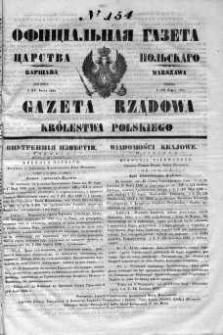 Gazeta Rządowa Królestwa Polskiego 1852 III, No 154