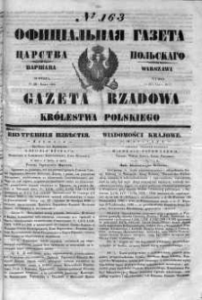 Gazeta Rządowa Królestwa Polskiego 1852 III, No 163