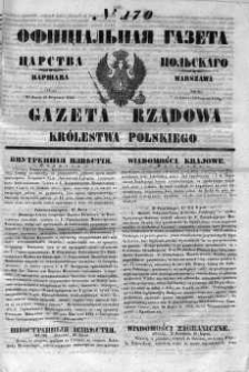 Gazeta Rządowa Królestwa Polskiego 1852 III, No 170