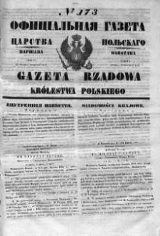 Gazeta Rządowa Królestwa Polskiego 1852 III, No 173