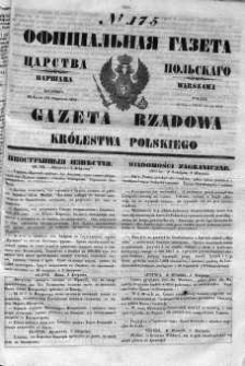 Gazeta Rządowa Królestwa Polskiego 1852 III, No 175