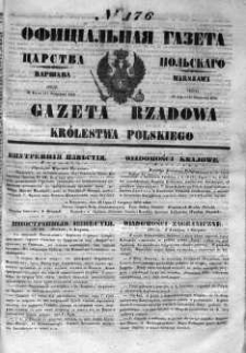 Gazeta Rządowa Królestwa Polskiego 1852 III, No 176