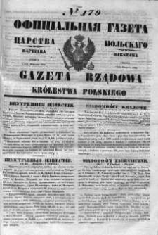 Gazeta Rządowa Królestwa Polskiego 1852 III, No 179