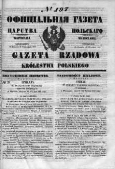 Gazeta Rządowa Królestwa Polskiego 1852 III, No 197