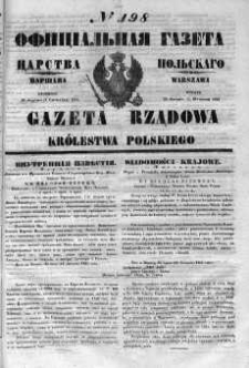 Gazeta Rządowa Królestwa Polskiego 1852 III, No 198