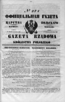 Gazeta Rządowa Królestwa Polskiego 1848 IV, No 274