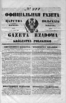 Gazeta Rządowa Królestwa Polskiego 1848 IV, No 277