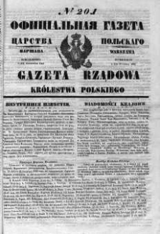 Gazeta Rządowa Królestwa Polskiego 1852 III, No 201