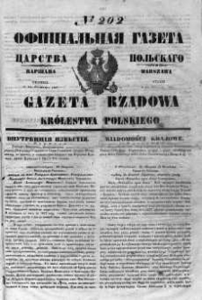 Gazeta Rządowa Królestwa Polskiego 1852 III, No 202