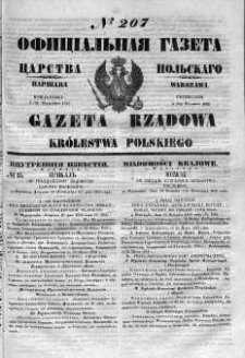 Gazeta Rządowa Królestwa Polskiego 1852 III, No 207