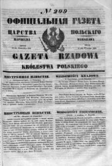 Gazeta Rządowa Królestwa Polskiego 1852 III, No 209