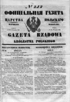 Gazeta Rządowa Królestwa Polskiego 1852 III, No 212