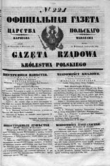 Gazeta Rządowa Królestwa Polskiego 1852 IV, No 221