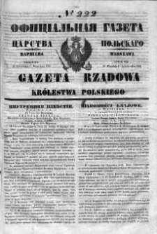 Gazeta Rządowa Królestwa Polskiego 1852 IV, No 222
