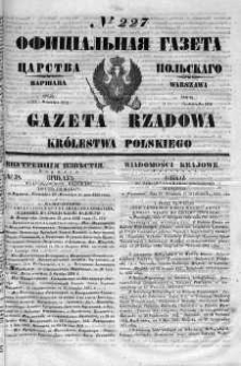 Gazeta Rządowa Królestwa Polskiego 1852 IV, No 227