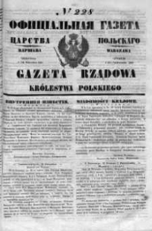 Gazeta Rządowa Królestwa Polskiego 1852 IV, No 228