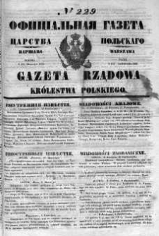 Gazeta Rządowa Królestwa Polskiego 1852 IV, No 229