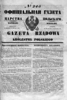 Gazeta Rządowa Królestwa Polskiego 1852 IV, No 245