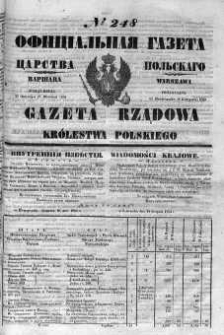 Gazeta Rządowa Królestwa Polskiego 1852 IV, No 248