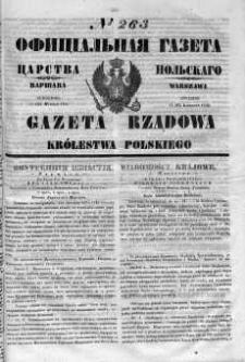 Gazeta Rządowa Królestwa Polskiego 1852 IV, No 263