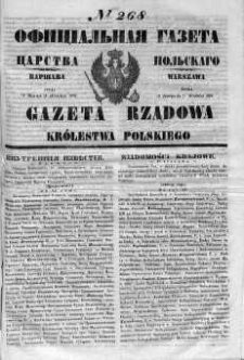 Gazeta Rządowa Królestwa Polskiego 1852 IV, No 268