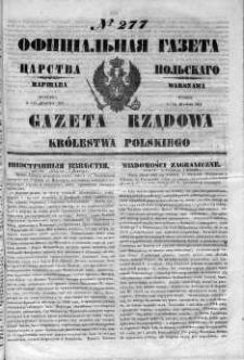 Gazeta Rządowa Królestwa Polskiego 1852 IV, No 277