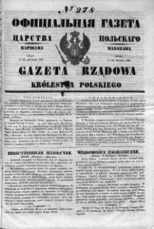 Gazeta Rządowa Królestwa Polskiego 1852 IV, No 278