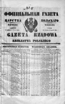 Gazeta Rządowa Królestwa Polskiego 1849 I, No 6