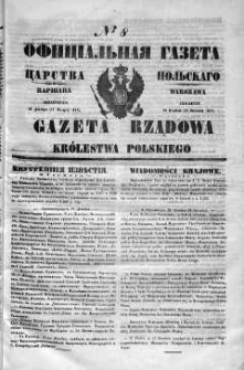 Gazeta Rządowa Królestwa Polskiego 1849 I, No 8