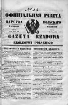 Gazeta Rządowa Królestwa Polskiego 1849 I, No 15