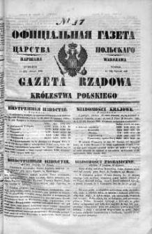 Gazeta Rządowa Królestwa Polskiego 1849 I, No 17