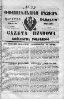 Gazeta Rządowa Królestwa Polskiego 1849 I, No 32