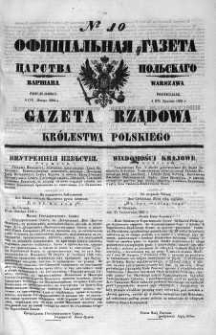 Gazeta Rządowa Królestwa Polskiego 1860 I, No 10