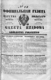 Gazeta Rządowa Królestwa Polskiego 1849 I, No 42