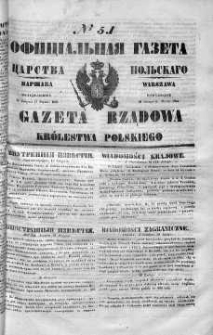 Gazeta Rządowa Królestwa Polskiego 1849 I, No 51