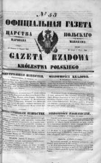 Gazeta Rządowa Królestwa Polskiego 1849 I, No 53