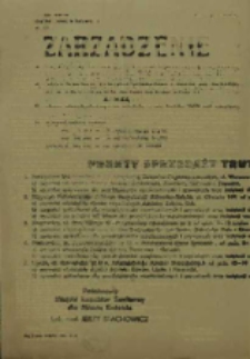 Zarządzenie Prezydium Miejskiej Rady Narodowej w Katowicach o powszechnej, przymusowej akcji odszczurzania w roku 1966 na terenie miasta Katowic