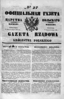 Gazeta Rządowa Królestwa Polskiego 1860 I, No 27