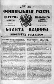 Gazeta Rządowa Królestwa Polskiego 1860 I, No 36