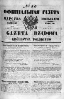Gazeta Rządowa Królestwa Polskiego 1860 II, No 80