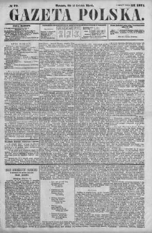 Gazeta Polska 1871 II, No 79