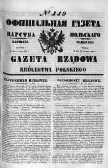 Gazeta Rządowa Królestwa Polskiego 1860 II, No 119