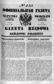 Gazeta Rządowa Królestwa Polskiego 1860 II, No 133