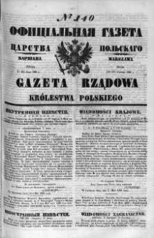 Gazeta Rządowa Królestwa Polskiego 1860 II, No 140