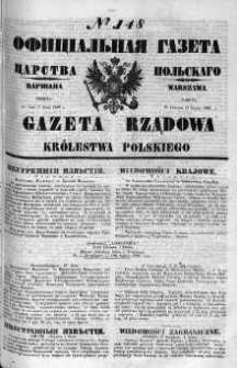 Gazeta Rządowa Królestwa Polskiego 1860 III, No 148