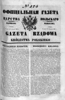 Gazeta Rządowa Królestwa Polskiego 1860 III, No 175