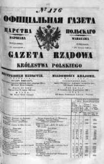 Gazeta Rządowa Królestwa Polskiego 1860 III, No 176