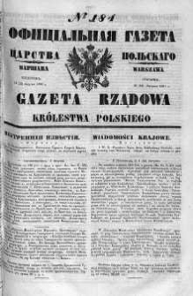 Gazeta Rządowa Królestwa Polskiego 1860 III, No 184